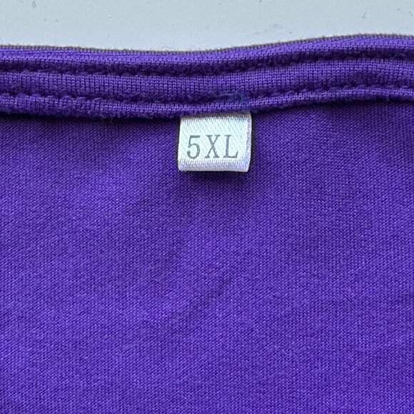 Purple 2-Piece Relaxed Fit Lounge Set Comfortable & Stretchy Women's Size 5XL - Picture 6 of 7